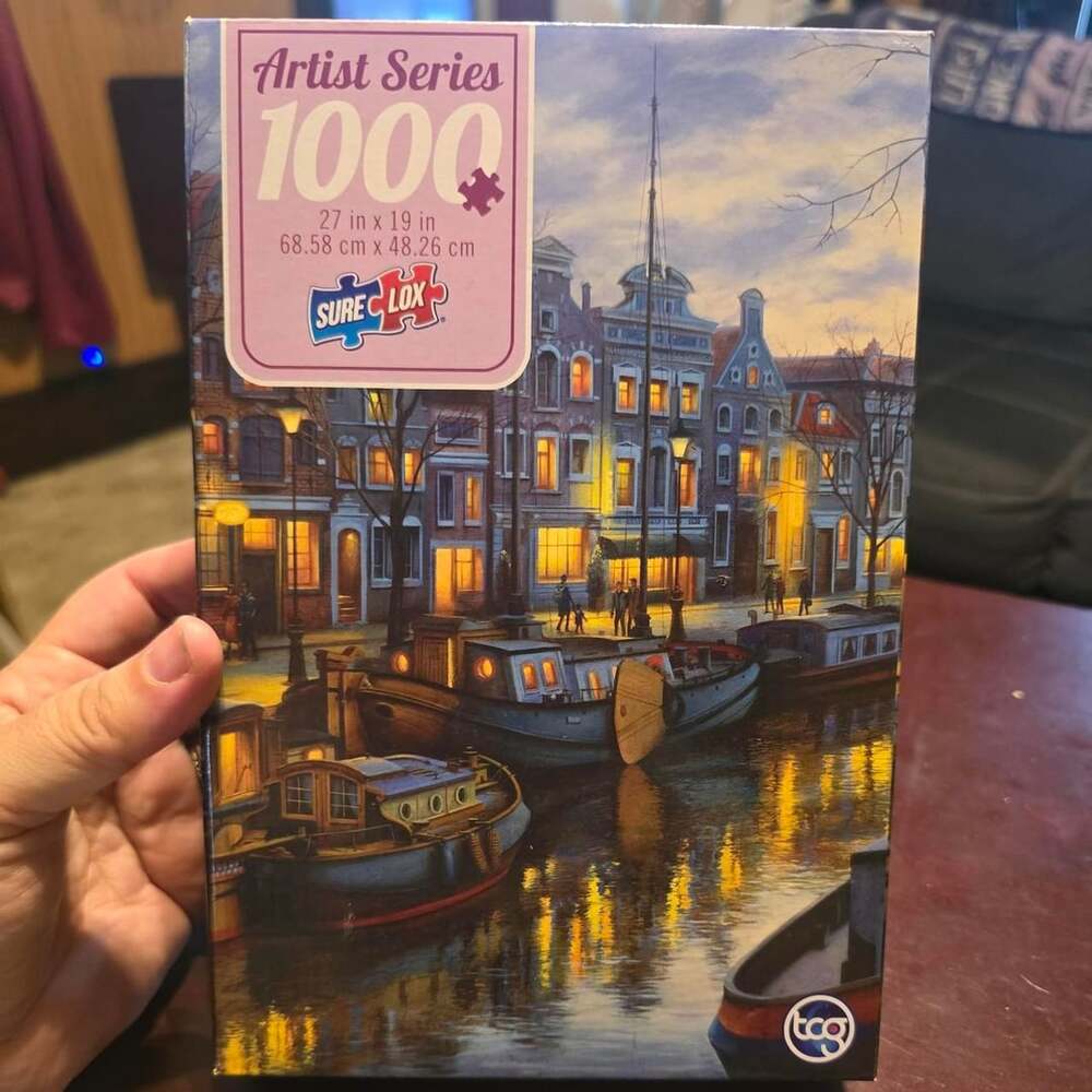 Sure-Lox Artist Series 1000 Piece Canal Scene Jigsaw Puzzle